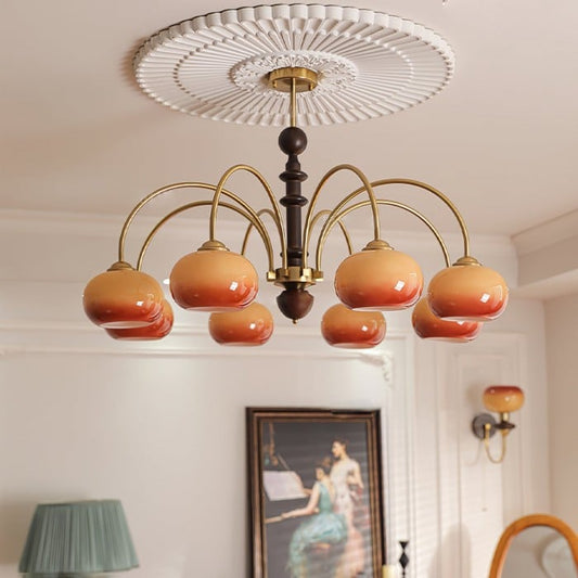 Julian Bauhaus Persimmon Chandelier