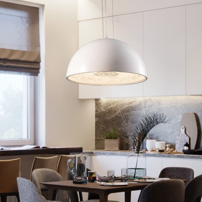 Nicolas White Plaster Pendant Light