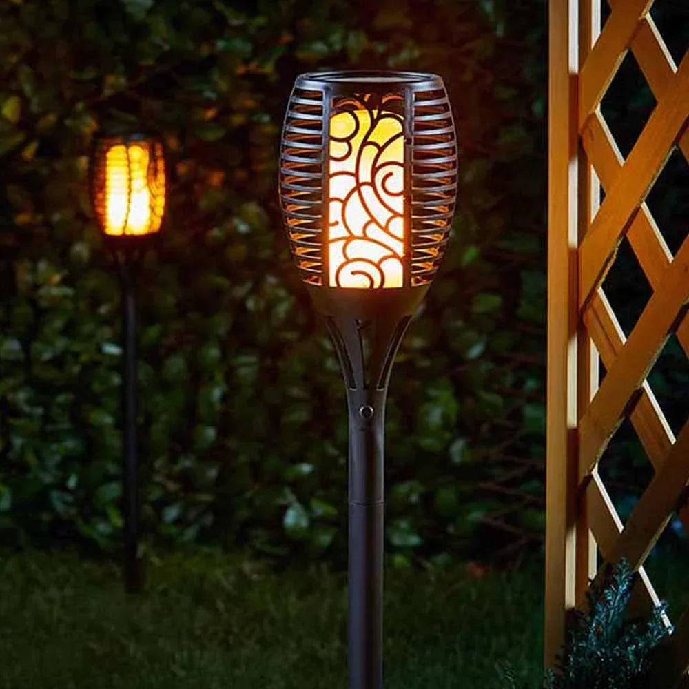 Eco-Friendly Solar Garden Torches - IP65 Waterproof, Automatic On/Off, 10-Hour Runtime