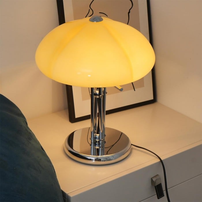 Porto Bauhaus Mushroom Glass Table Lamp